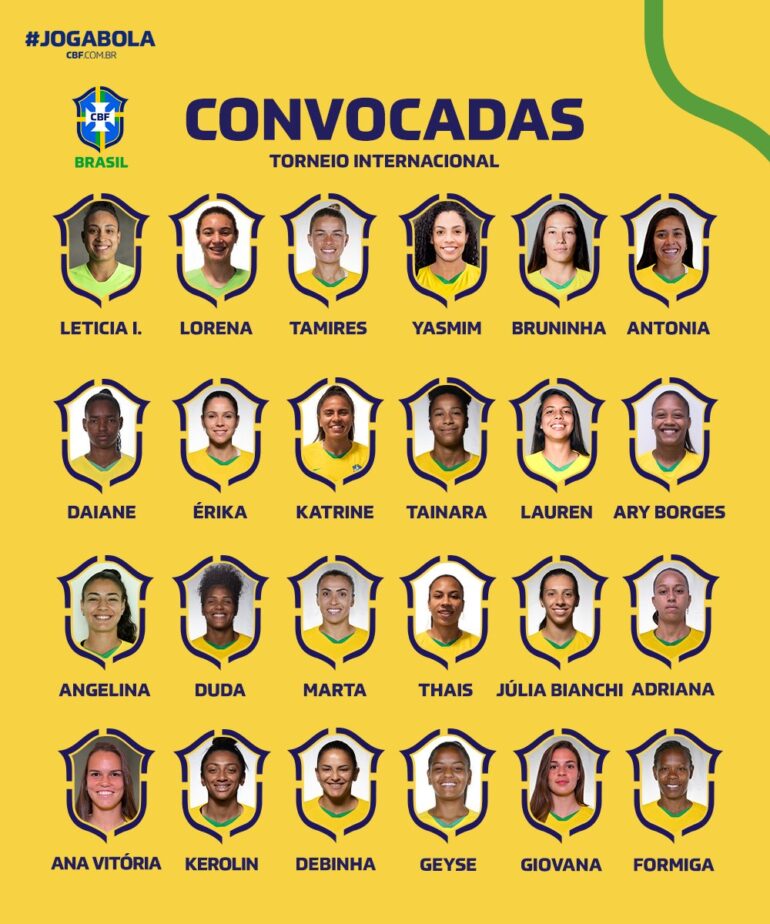 CBF anuncia a data da convocação da Seleção Brasileira Feminina para a Copa  do Mundo