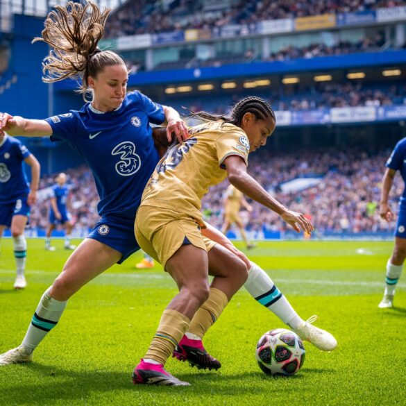 Barcelona e Chelsea disputam vaga na final da Champions League Feminina.