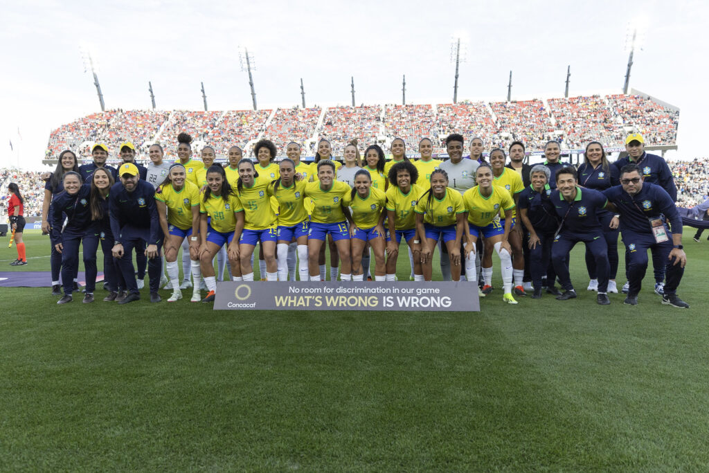 Seleção Brasileira perdeu apenas para os EUA durante a Copa Ouro. 
Créditos: Leandro Lopes/CBF.